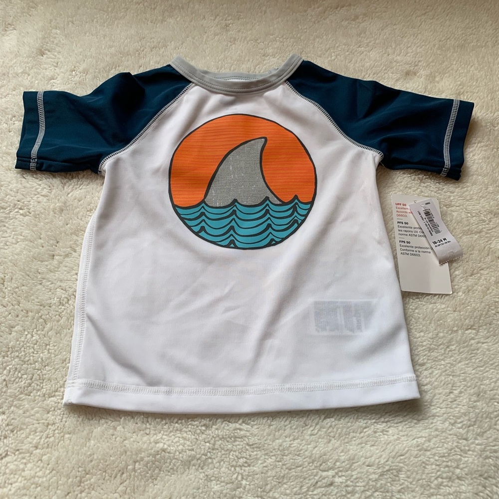 Old Navy Toddler Boys Swim Top Size 18-24M NWT